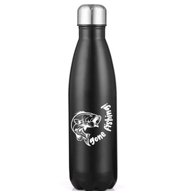 Gone Fishing v1' Stainless Steel Water Bottle